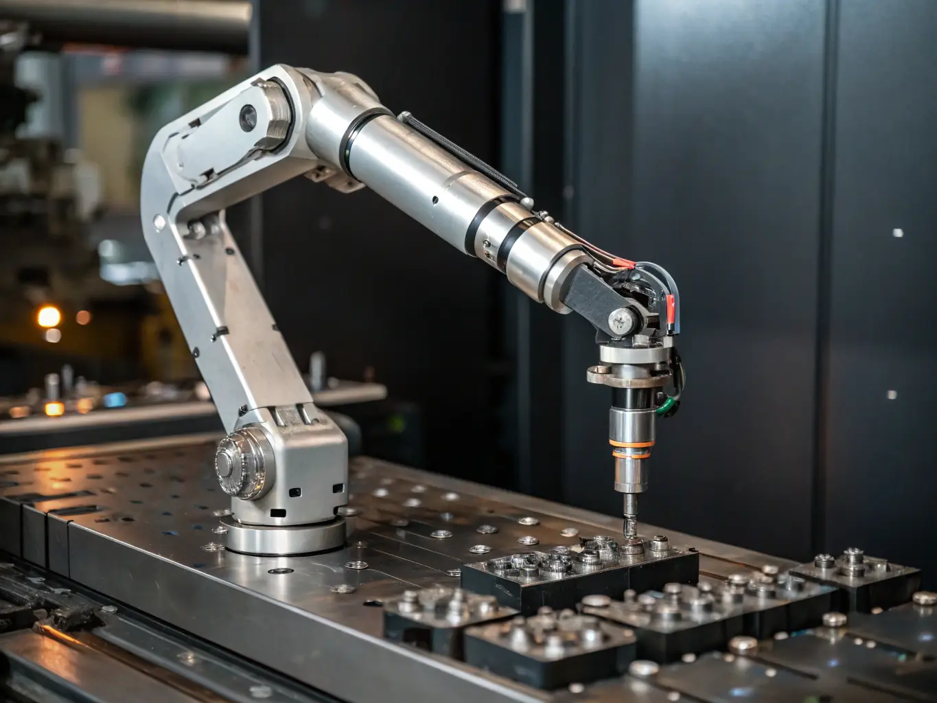 A Unified Robots humanoid robot performing quality control checks on a production line in a manufacturing facility, demonstrating its precision and efficiency.